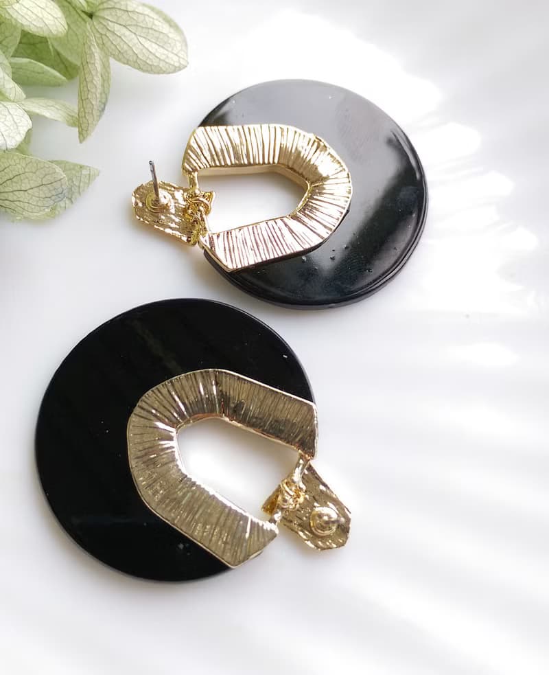 Vintage Jewelry 西洋古董飾品 鮮麗 貝殼光澤 針式耳環