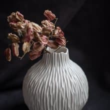 霧的原貌 割紋瓶 中 - 手作花器