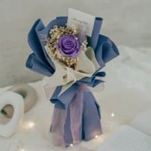 /小型永生花束/ URSULA 神秘紫 永生花 情人節快樂 生日禮物