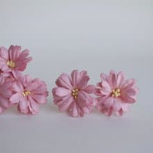 Paper Flower, 25 pieces DIY small daisy flower size 4.5 cm., rogue pink color