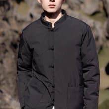 中式復古 極簡盤扣寬鬆羽絨服上衣