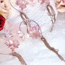 花之精靈 耳掛式耳環