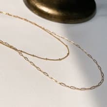 經典雙層項鍊 項鍊 黃銅厚鍍18K金 禮物