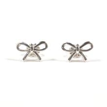 【日本直送 中古美品】ティファニー TIFFANY&Co. ピアス ボウ リボン シルバー925 レディース ジュエリー