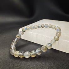 彩光 拉長石 灰月光石 7mm 手串 手鍊 天然水晶 水晶手鍊