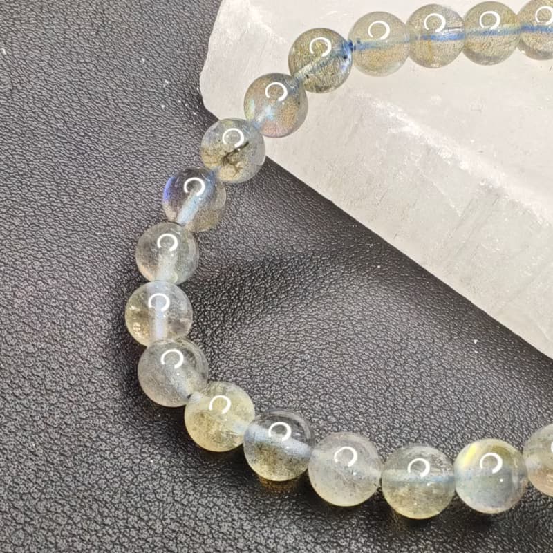 彩光 拉長石 灰月光石 7mm 手串 手鍊 天然水晶 水晶手鍊