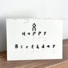 點字 立體文字 生日卡 再生紙