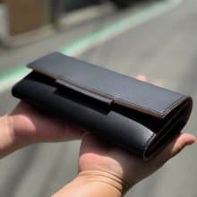 OVER　シンプル・イズ・ブラック　オーバーフラップ長財布　スマホも入る　OFW–KKK–KKK–K