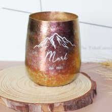 Pure Titanium Cup | 戶外便攜純鈦冰花水杯|雕刻