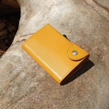 ミニ財布 C-secure-Solis 天然牛革を使用したスキミング防止機能付きミニマルオイルレザーウォレット