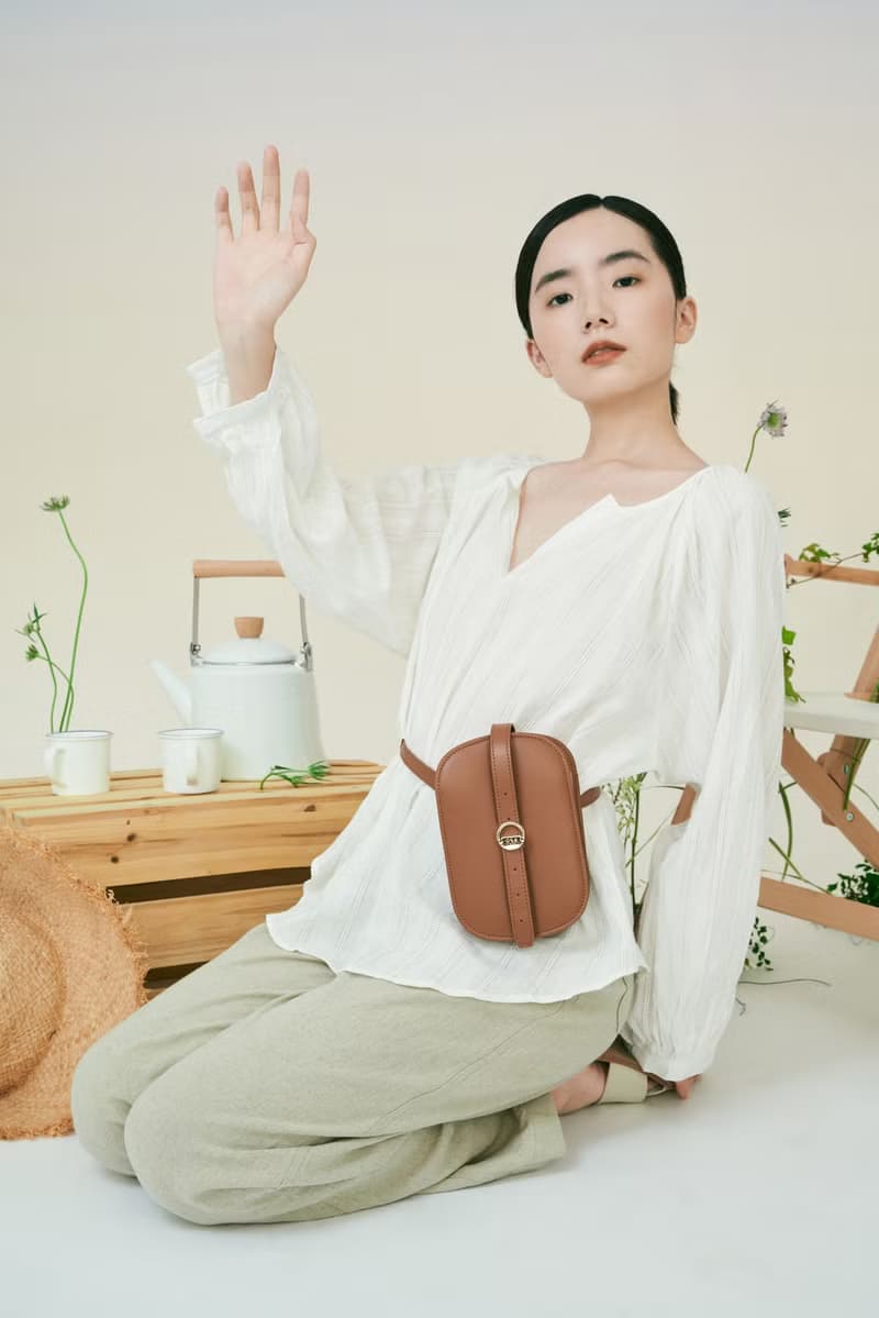 Hay Bag 素皮革 小圓包 斜背包 側背包 腰包 棕色