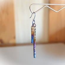 Titanium　pierced earrings・チタンだけで出来たピアス・グラデthree・ツイン・A