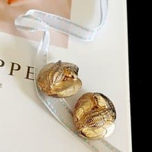 vintage jewelry  Castlecliff 古董金色海底螺貝夾式耳環