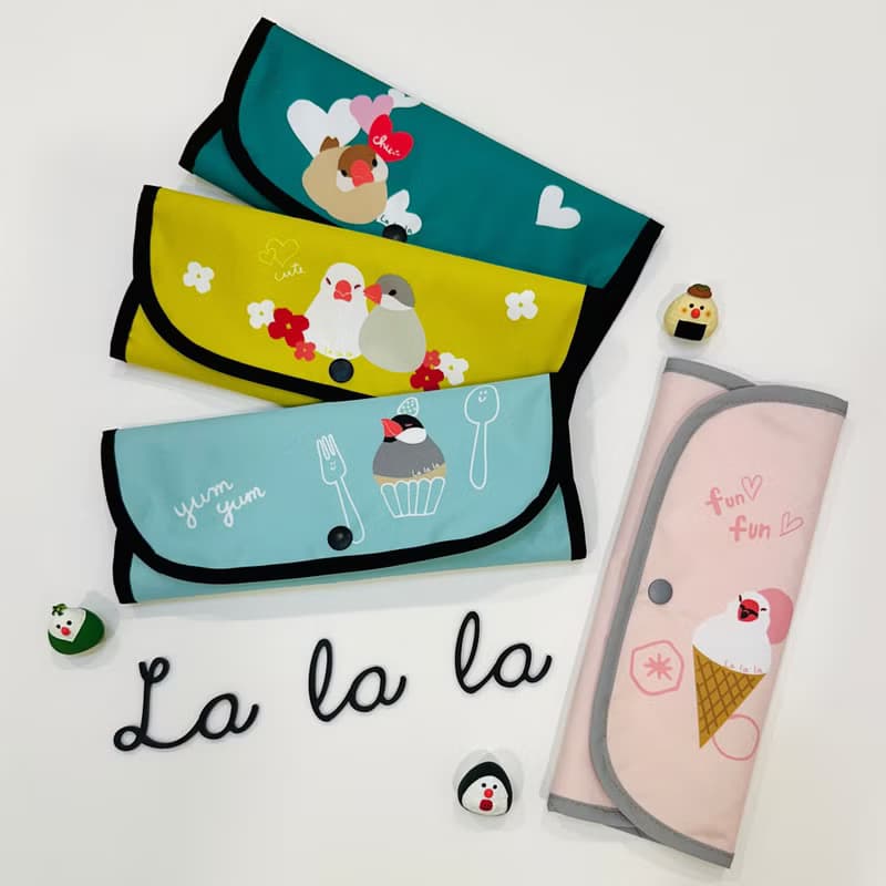 甜點文鳥 防水餐具收納袋
