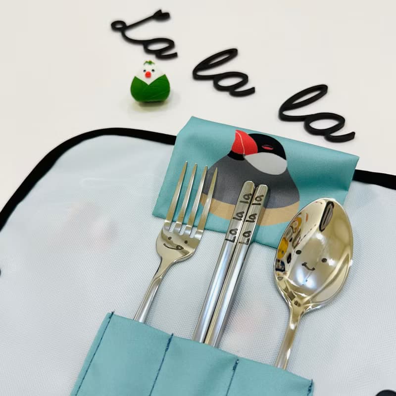 甜點文鳥 防水餐具收納袋