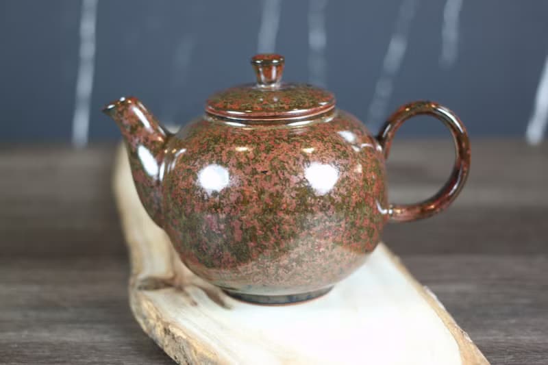 【母親節禮物】薇紅 天目釉 圓滿茶壺 鶯歌名家葉敏祥作品