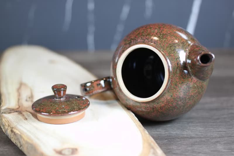 【母親節禮物】薇紅 天目釉 圓滿茶壺 鶯歌名家葉敏祥作品
