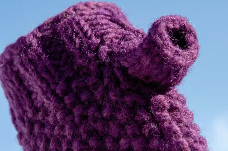 手織純羊毛針織手套/露趾手套/內刷毛手套/保暖手套-北歐紫薰衣草