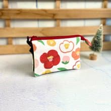 山茶花五層小包 韓國棉布製作 母親節 新年 生日禮物 可放口袋