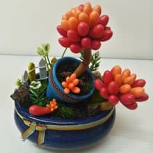 接單製作款/仿真盆栽多肉系列-紅之玉