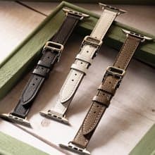 Apple watch - 造型釦真皮蘋果錶帶