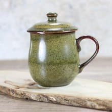【母親節禮物】300ml 茶末釉蓋杯 帶蓋馬克杯 鶯歌名家葉敏祥作品
