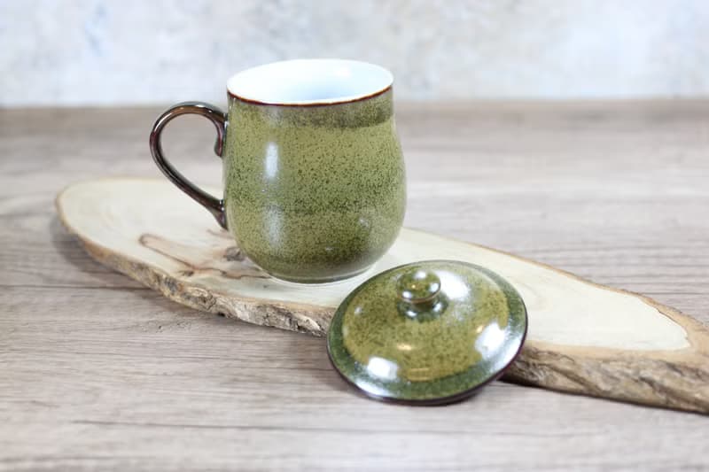 【母親節禮物】300ml 茶末釉蓋杯 帶蓋馬克杯 鶯歌名家葉敏祥作品