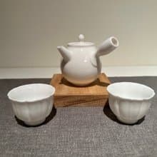 【瓷】側把小龍蛋潤瓷壺(一壺二杯)精緻泡茶壺