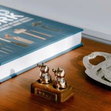 【雙幼貓組_銀色 | 無香氛】招財貓 呼運貓 禮物 擺設 招財 寵物