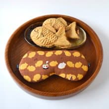 日本眼罩 鯛魚燒|Brown|可調整長度|有附收納袋|旅行|生日|聖誕