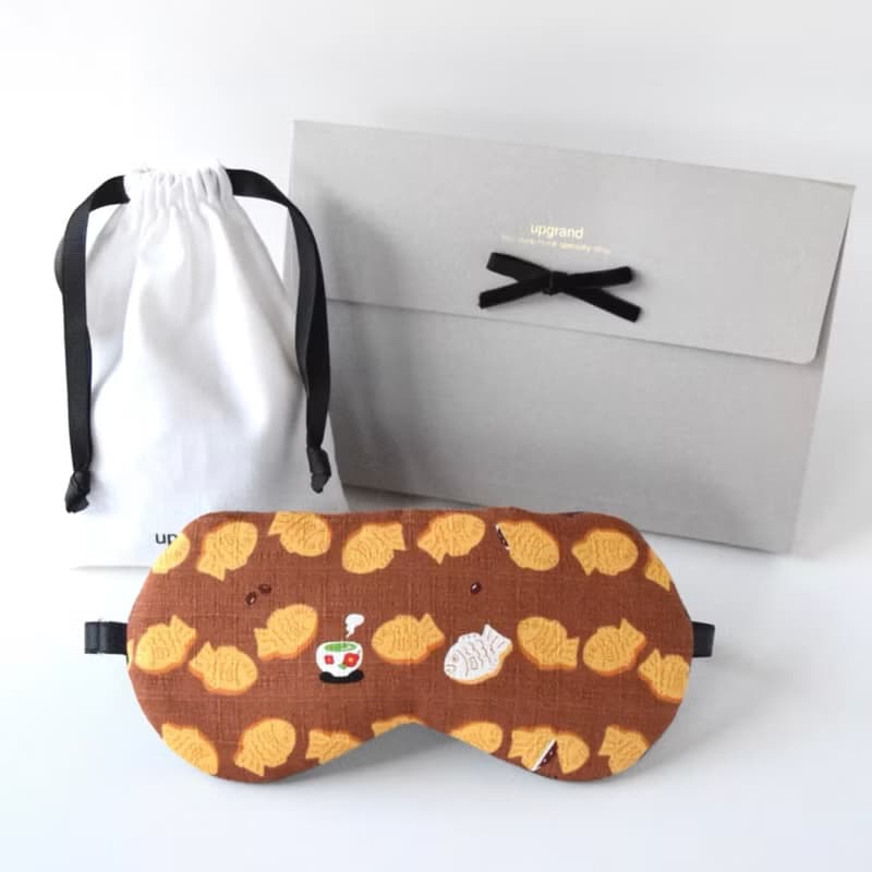 日本眼罩 鯛魚燒|Brown|可調整長度|有附收納袋|旅行|生日|聖誕