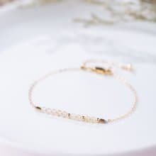 黃水晶摩斯密碼 14KGF手鍊