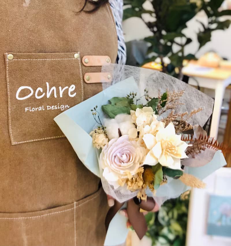 Ochre 各式花束-中型-藍色系-乾燥 韓式 畢業 情人 生日花束