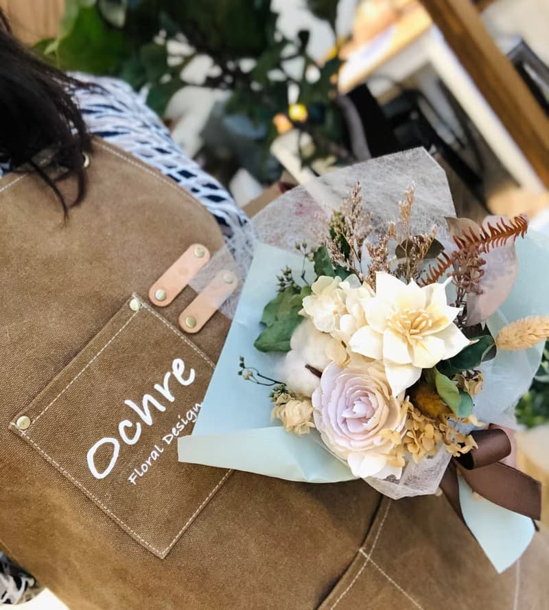 Ochre 各式花束-中型-藍色系-乾燥 韓式 畢業 情人 生日花束