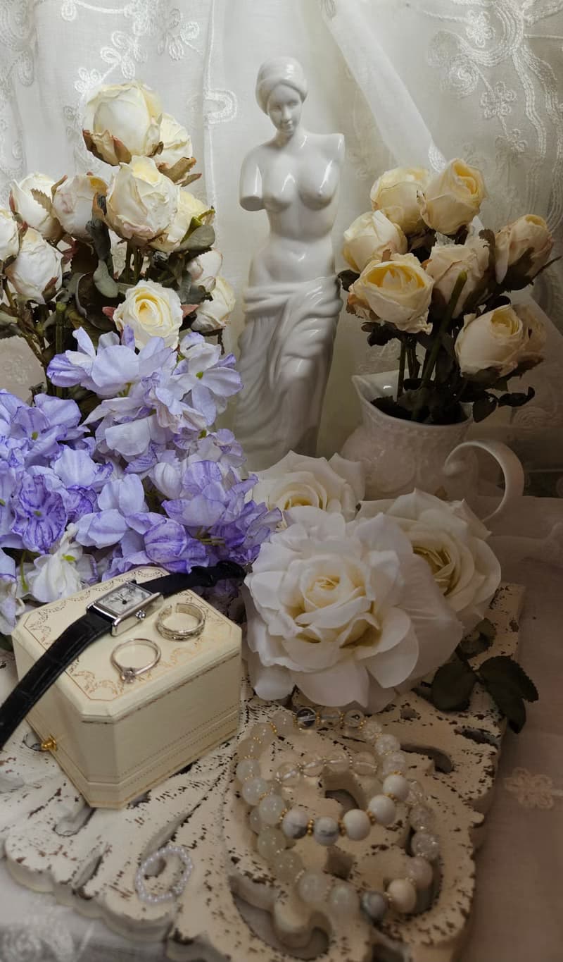 (天然石水晶手鍊)(藍月光石x白月光石x雪花幽靈白水晶xx喜馬拉雅