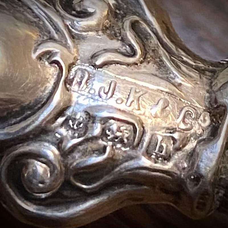 1907年英國愛德華七世百年Birmingham華麗浮雕純銀柄 劍型拆信刀