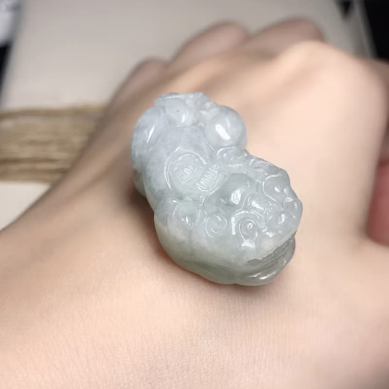 【招財神獸】冰種翡翠戰神貔貅| 天然緬甸玉翡翠 | 送禮