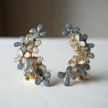 柔霧色耳骨夾 / 耳夾—藍灰色