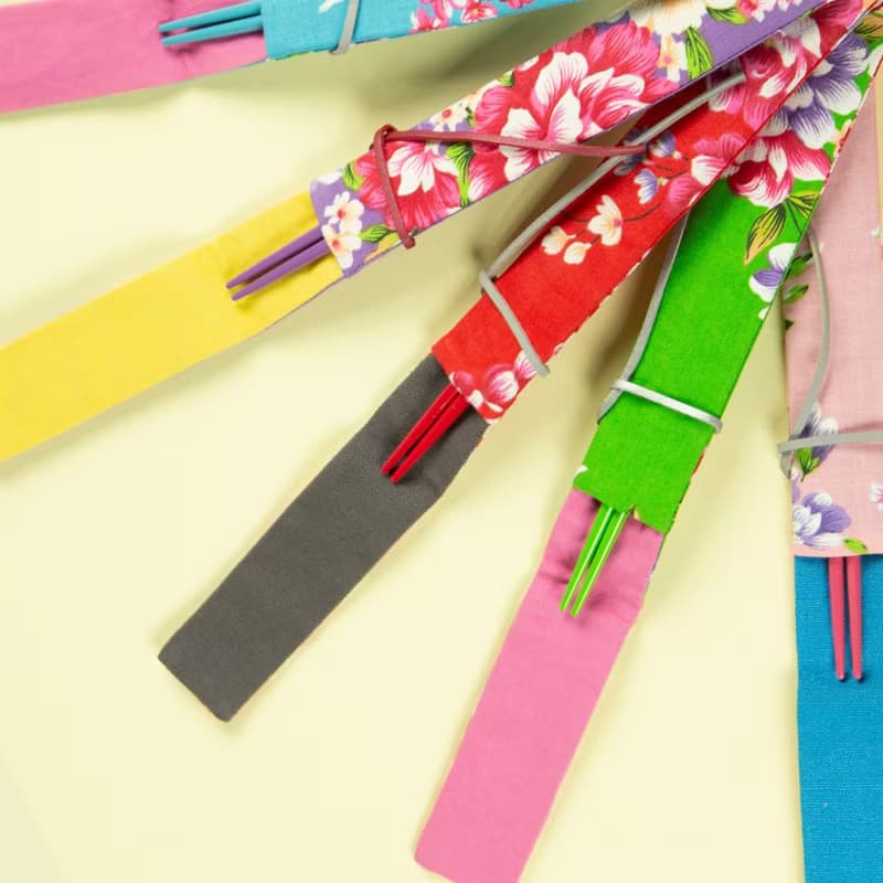 【不要叫我客家花布】環保筷套袋戶外餐具布日式便攜式可重復使用