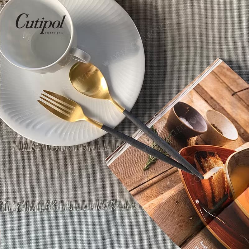 葡萄牙 Cutipol  MIO  黑金主餐四件組(刀叉匙+咖啡匙)