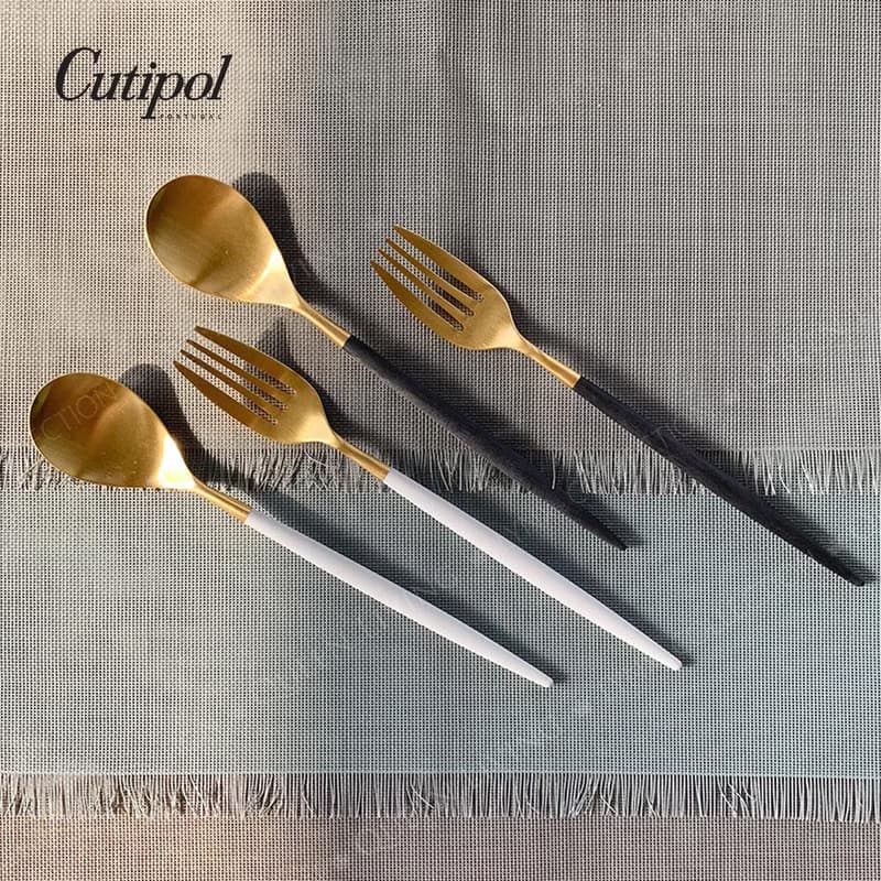 葡萄牙 Cutipol  MIO  黑金主餐四件組(刀叉匙+咖啡匙)
