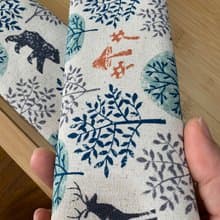 文青風環保純棉筷袋 ~ 竹林深處 氣質原胚潮物 收納 手作餐具袋