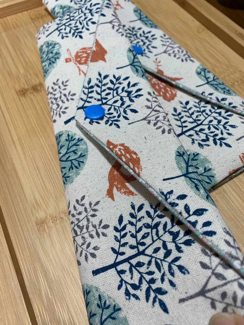 文青風環保純棉筷袋 ~ 竹林深處 氣質原胚潮物 收納 手作餐具袋