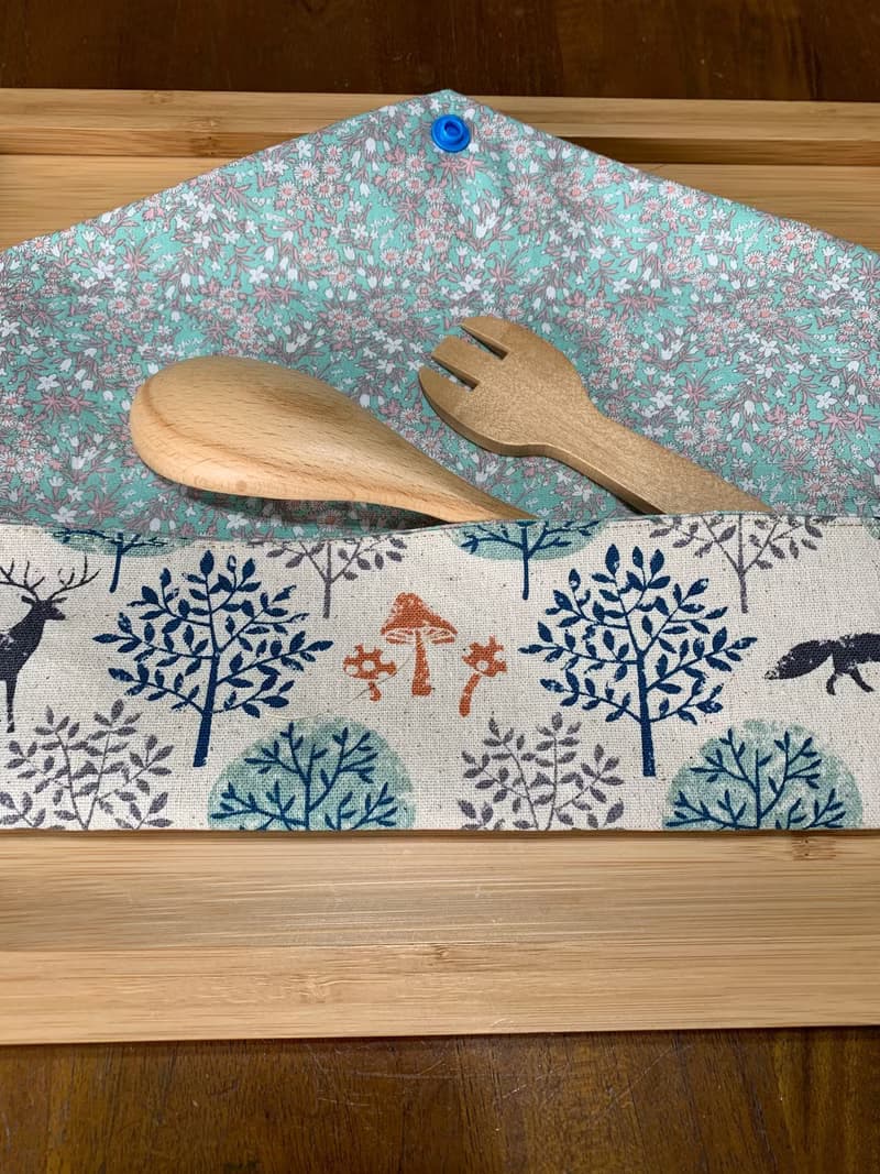 文青風環保純棉筷袋 ~ 竹林深處 氣質原胚潮物 收納 手作餐具袋