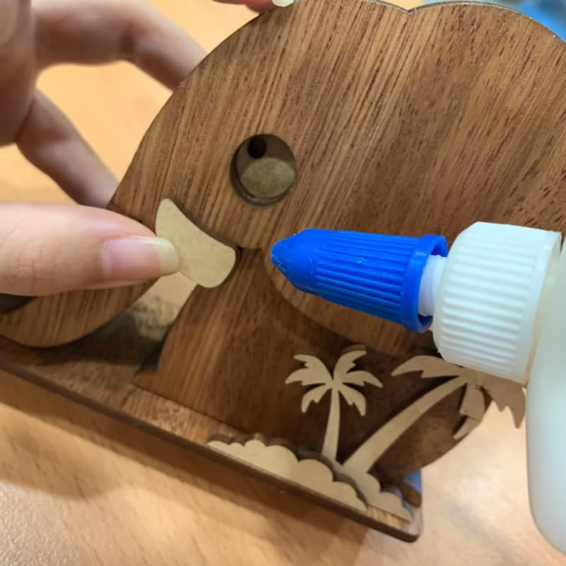 【手作DIY】大象造型 木製手機架 辦公室用品 實用木質 質感 送禮
