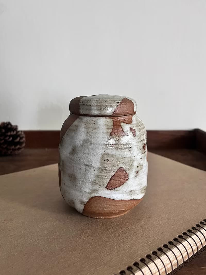 流白 大茶倉 茶罐 茶席 | 陶器皿