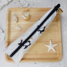 韓國滑雪企鵝防水布拉鍊立體餐具袋