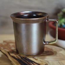 【送禮好物】240ml 柴燒古銅金 方韻杯 咖啡杯 台灣鶯歌製