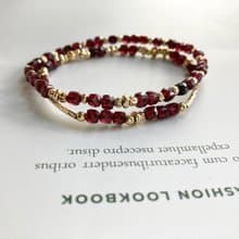 紅石榴手環套裝 水晶手鍊+手環 改善健康 增強信心 減低負能量