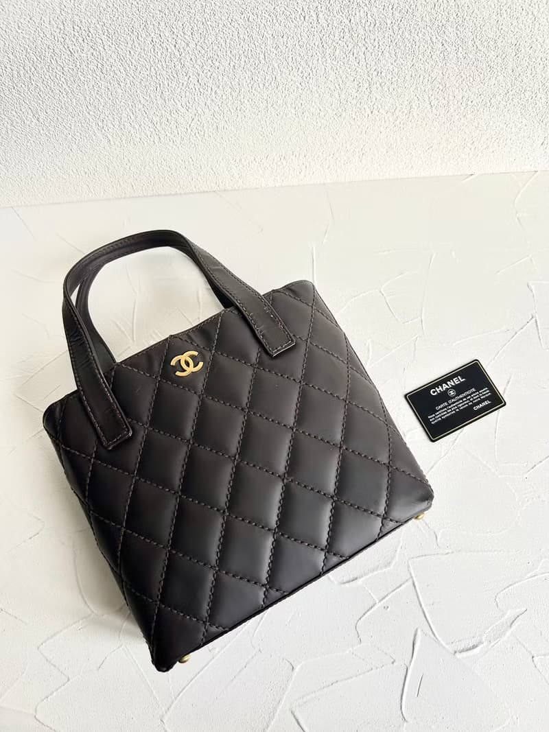 絕版古董包 Chanel Vivian深咖啡色托特包 側背包 單肩包 中古